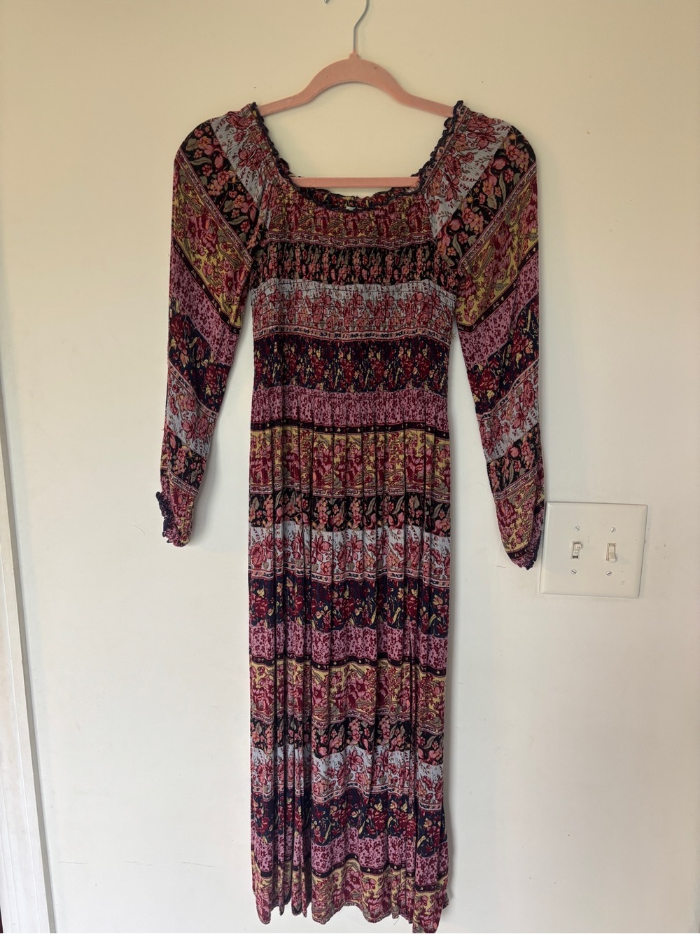 Kimchi Blue Boho Floral Maxi Dress - Pink Multi urban outfitters